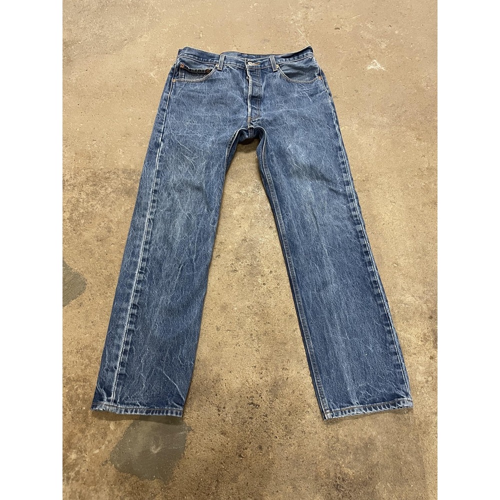Levis 501 XX Jeans Mens 35x31 Medium Wash Blue Regular Straight Button Fly